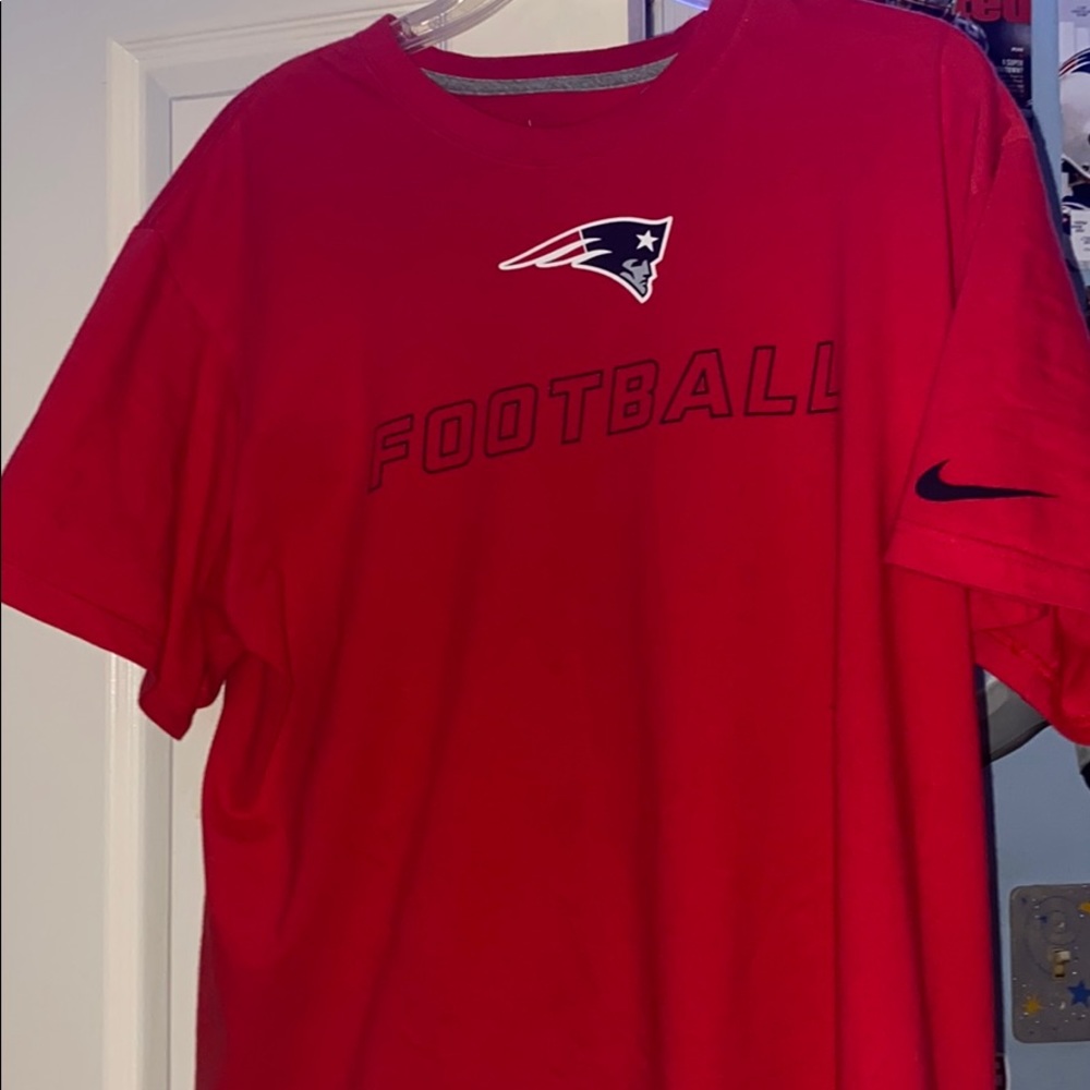 Red Nike New England Patriots Shirt
